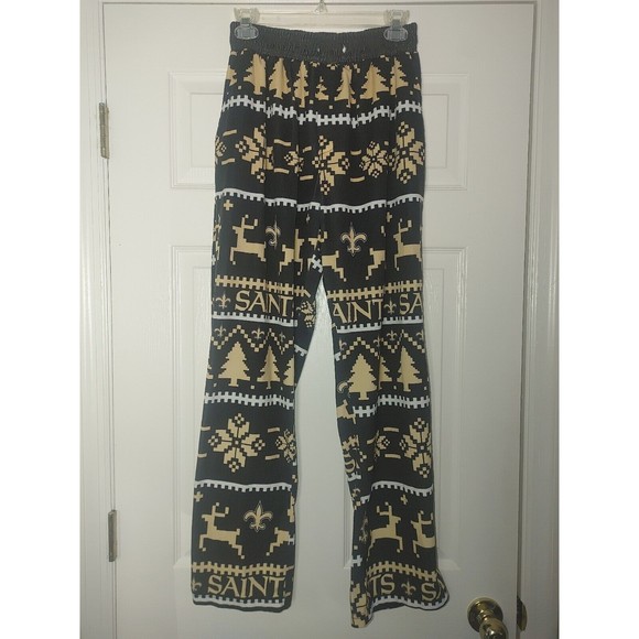 New Orleans Saints NFL Team Apparel Men's Christmas Pajama Pants Size Medium - Picture 1 of 6